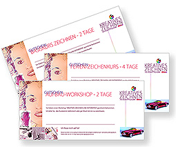 Nähschule München: Gutscheine für Zeichenkurse verschenken