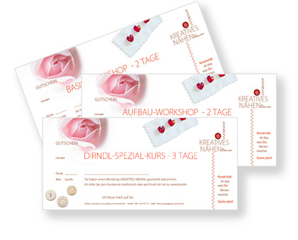Geschenkgutscheine für Nähkurse